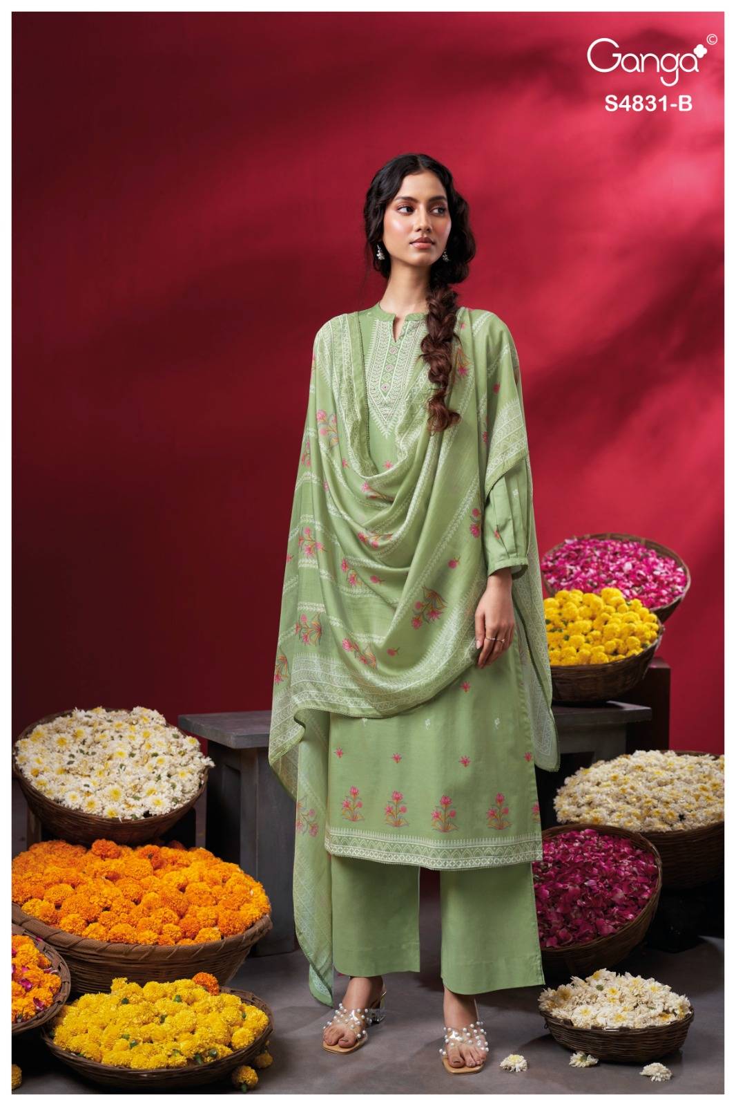 IRAMIKA 4831 By Ganga Fashion Stylish Beautiful Colourful COTTON Dresses At Wholesale Price
